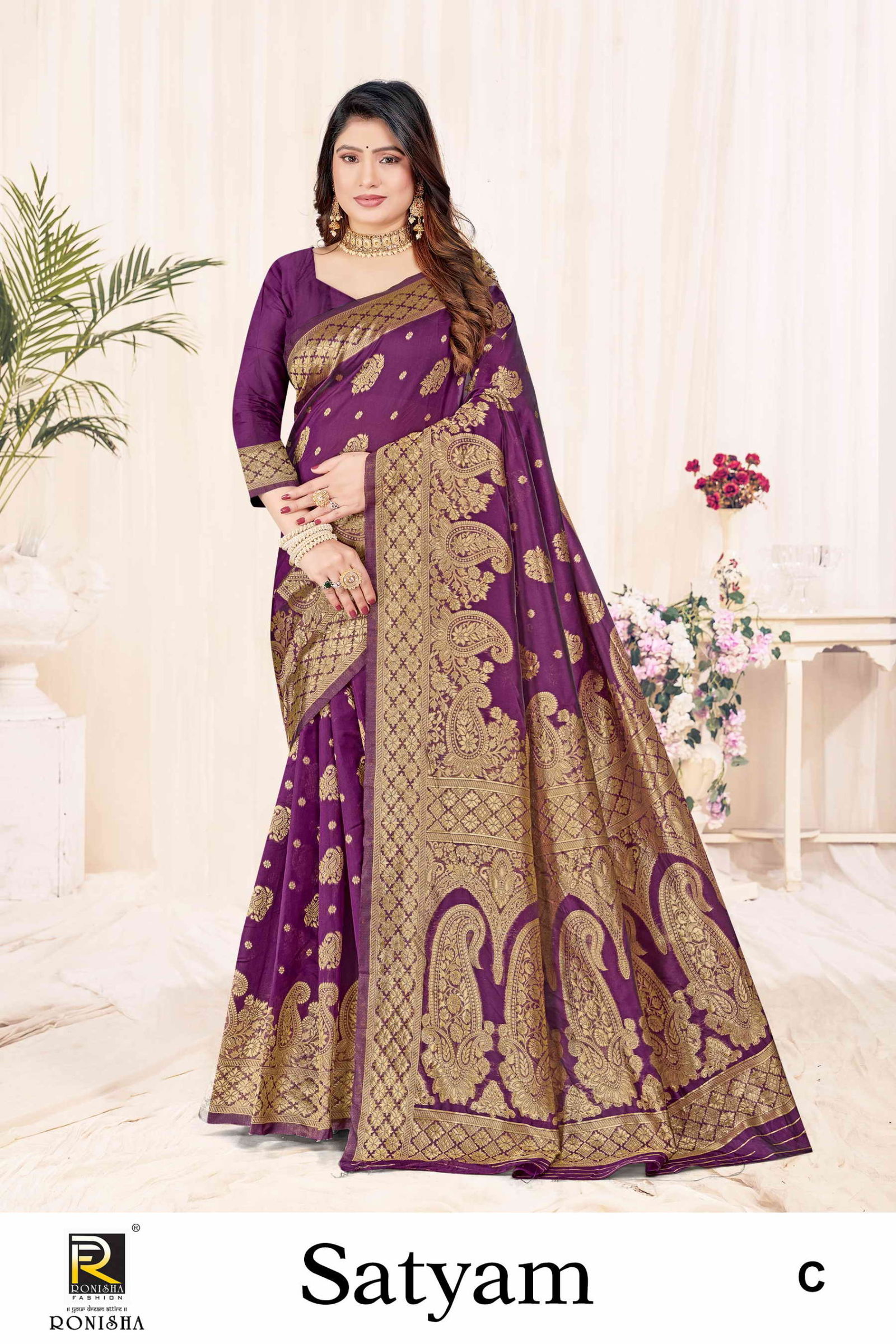 Satyam A To F By Ronisha Designer Banarasi Silk Sarees Wholesale Price In Surat
